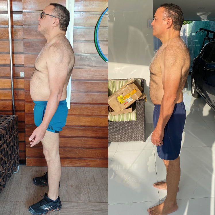 Antes e depois real do aluno Francisco